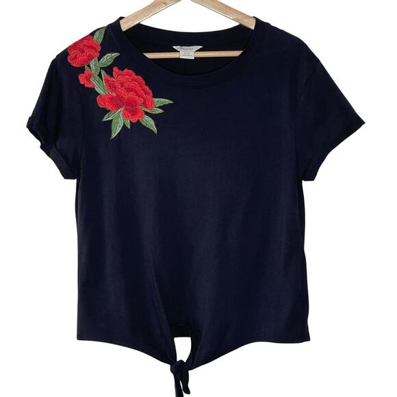 ARIAT WOMEN'S EMBROIDERED CACTUS TIE BLACK SHIRT SIZE M - Picture 1 of 8